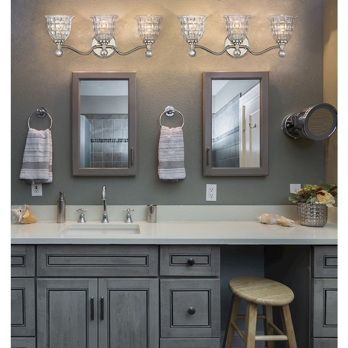 Savoy House Birone 3-Light Bathroom Vanity Light, Polished Nickel