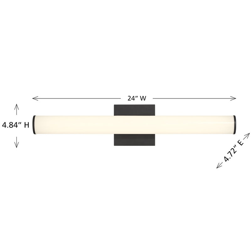 Savoy House Lighting Assets Colt 24" Bath Sconce, Matte Black