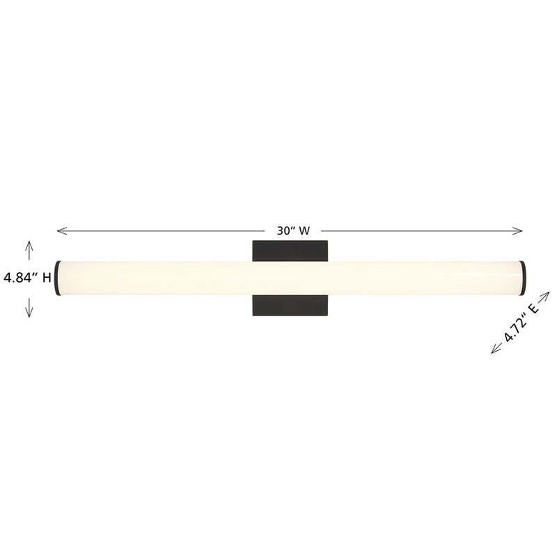 Savoy House Lighting Assets Colt 30" Bath Sconce, Matte Black