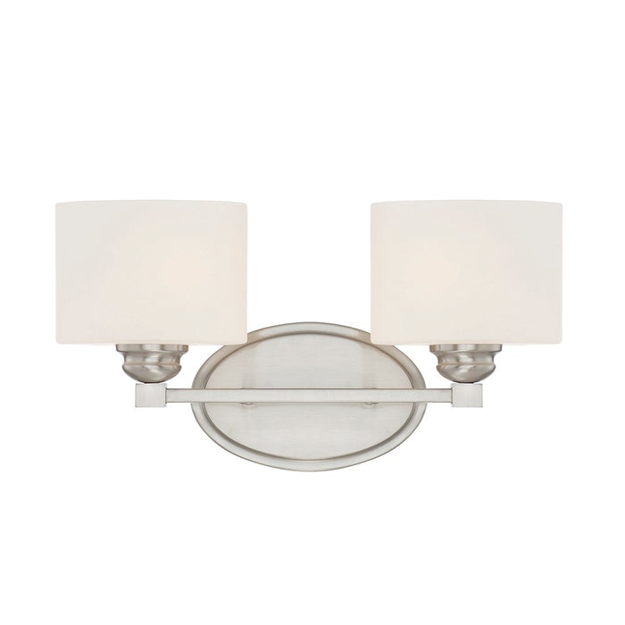 Savoy House Kane 2-Light Bathroom Vanity Light, Satin Nickel - 8-890-2-SN