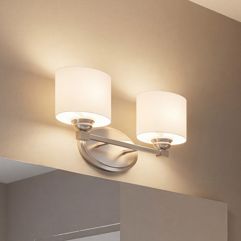 Savoy House Kane 2-Light Bathroom Vanity Light, Satin Nickel