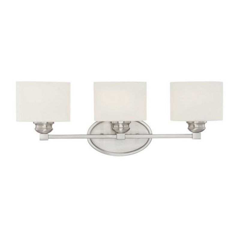 Savoy House Kane 3-Light Bathroom Vanity Light, Satin Nickel