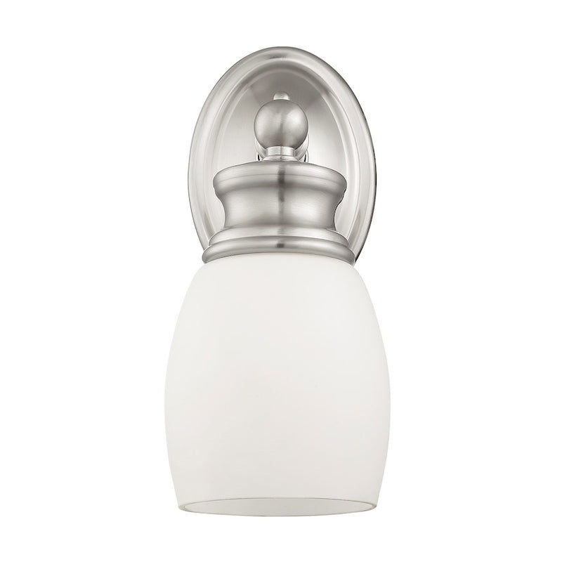 Savoy House Elise 1-Light Wall Sconce, Satin Nickel
