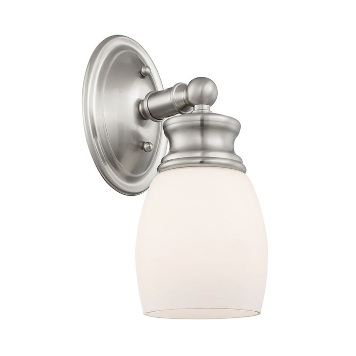 Savoy House Elise 1-Light Wall Sconce, Satin Nickel