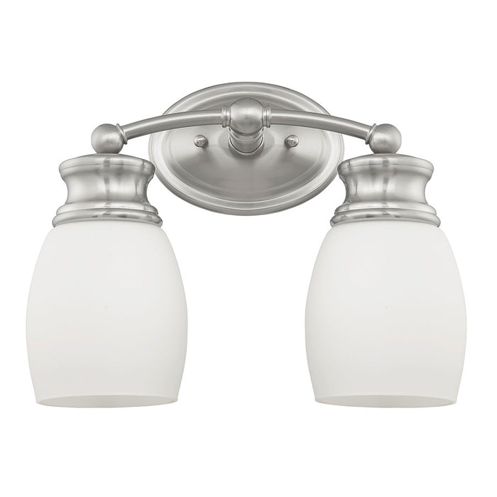 Savoy House Elise 2-Light Bathroom Vanity Light, Satin Nickel