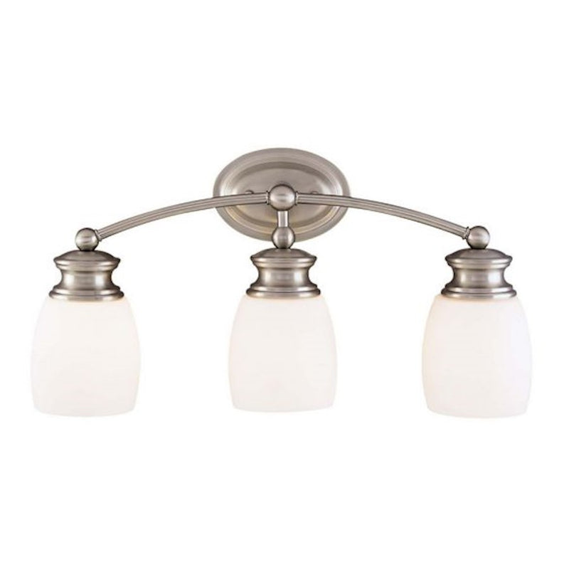 Savoy House Elise 3-Light Bathroom Vanity Light, Satin Nickel