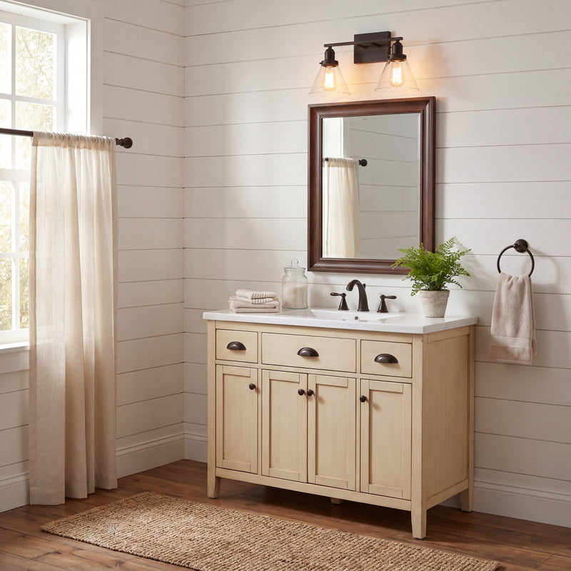 Savoy House Drake 2-Light Bathroom Vanity Light, English Bronze