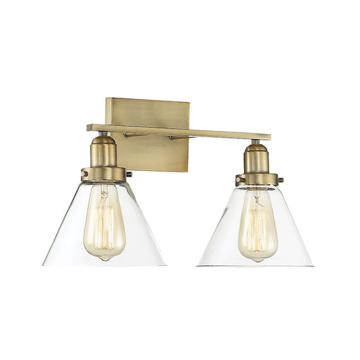 Savoy House Drake 2-Light Bathroom Vanity Light, Warm Brass