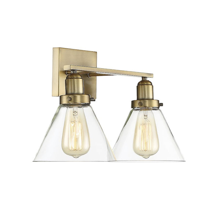 Savoy House Drake 2-Light Bathroom Vanity Light, Warm Brass