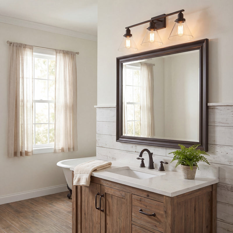 Savoy House Drake 3-Light Bathroom Vanity Light, English Bronze