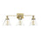 Savoy House Drake 3-Light Bathroom Vanity Light, Warm Brass