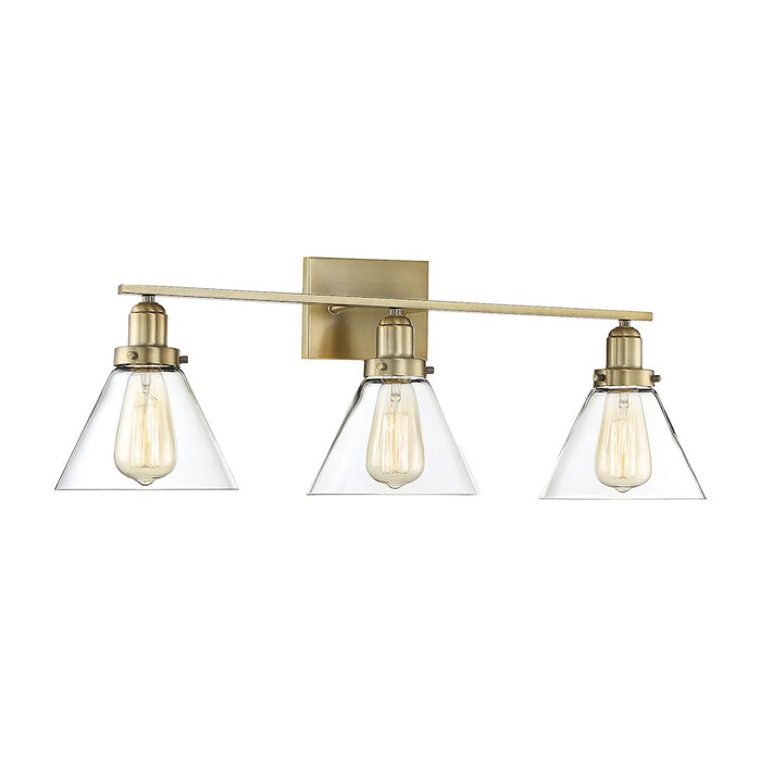 Savoy House Drake 3-Light Bathroom Vanity Light, Warm Brass