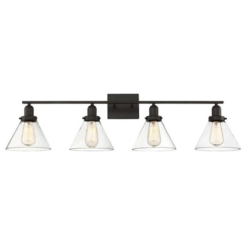 Savoy House Drake 4-Light Bathroom Vanity Light, English Bronze