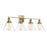 Savoy House Drake 4-Light Bathroom Vanity Light, Warm Brass