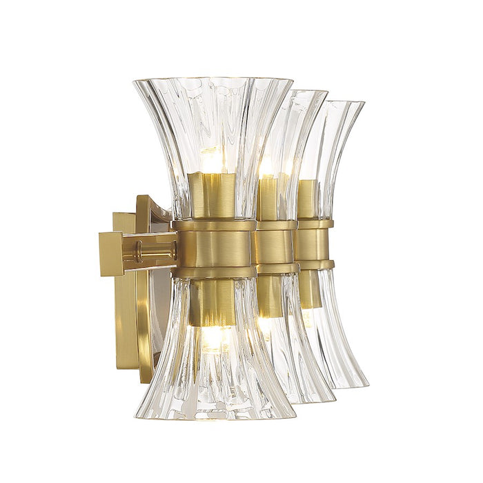 Savoy House Bennington 6Lt LED Bathroom Vanity Light, Brass