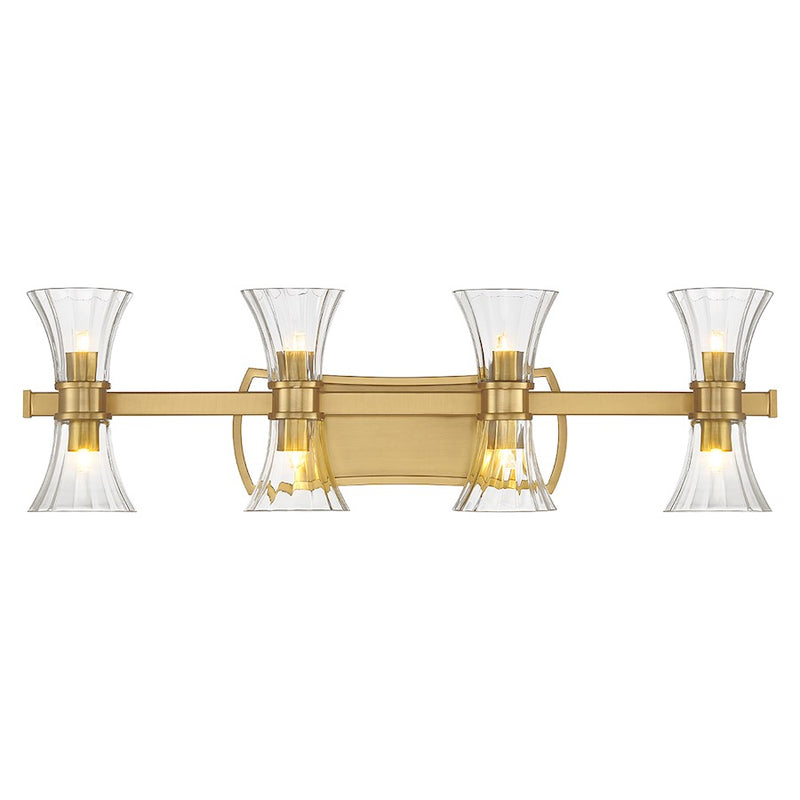 Savoy House Bennington 8Lt LED Bathroom Vanity Light, Brass - 8-9702-8-322