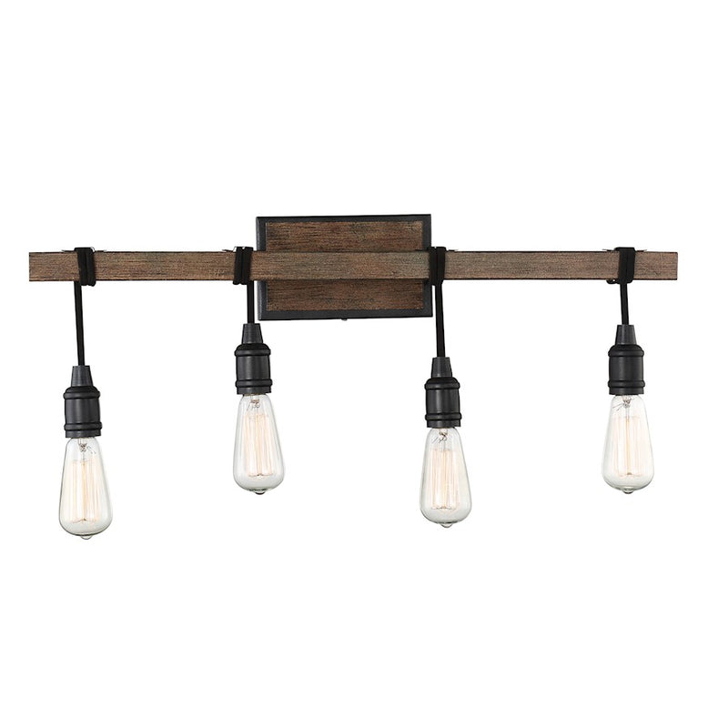 Savoy House Burgess 4-Light Bathroom Vanity Light, Durango