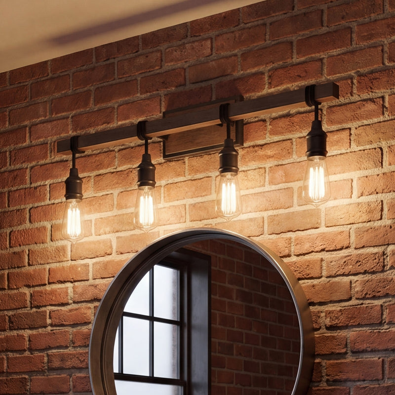 Savoy House Burgess 4-Light Bathroom Vanity Light, Durango