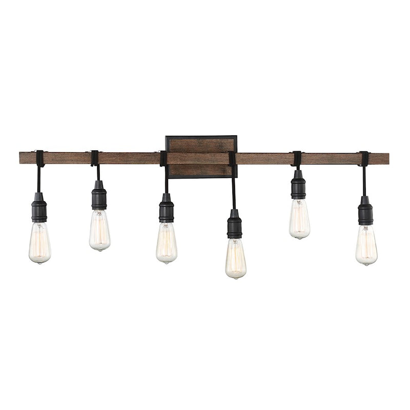 Savoy House Burgess 6-Light Bathroom Vanity Light, Durango