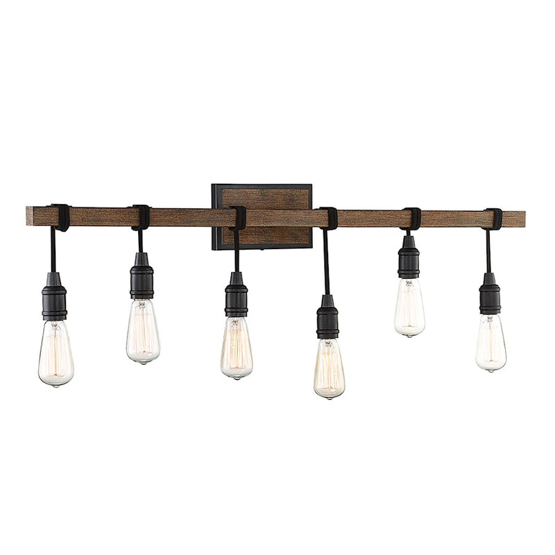 Savoy House Burgess 6-Light Bathroom Vanity Light, Durango