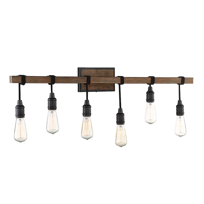 Savoy House Burgess 6-Light Bathroom Vanity Light, Durango