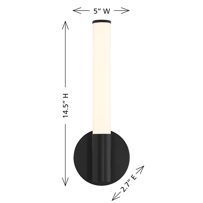 Savoy House Lighting Assets Connor 15" Bath Sconce, Matte Black