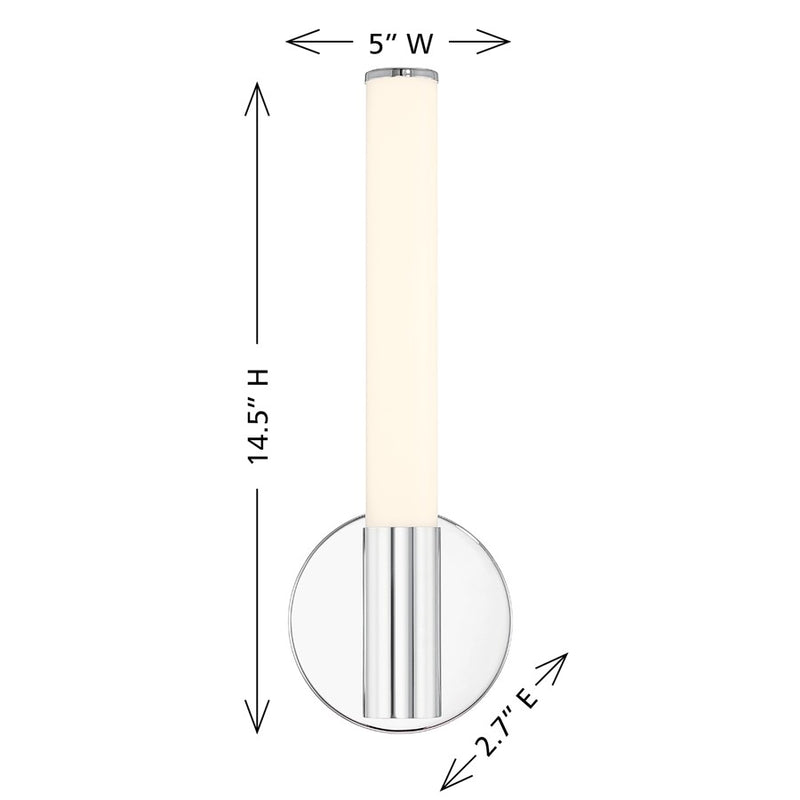 Savoy House Lighting Assets Connor 15" Bath Sconce, Chrome