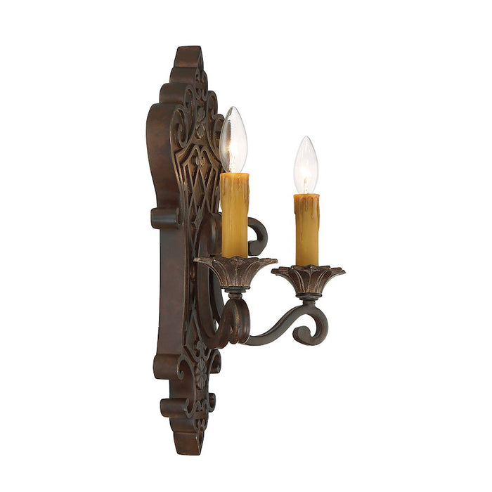 Savoy House Southerby 2-Light Wall Sconce, Florencian Bronze