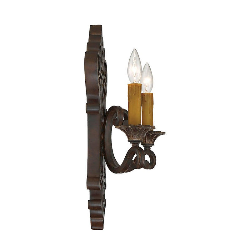 Savoy House Southerby 2-Light Wall Sconce, Florencian Bronze