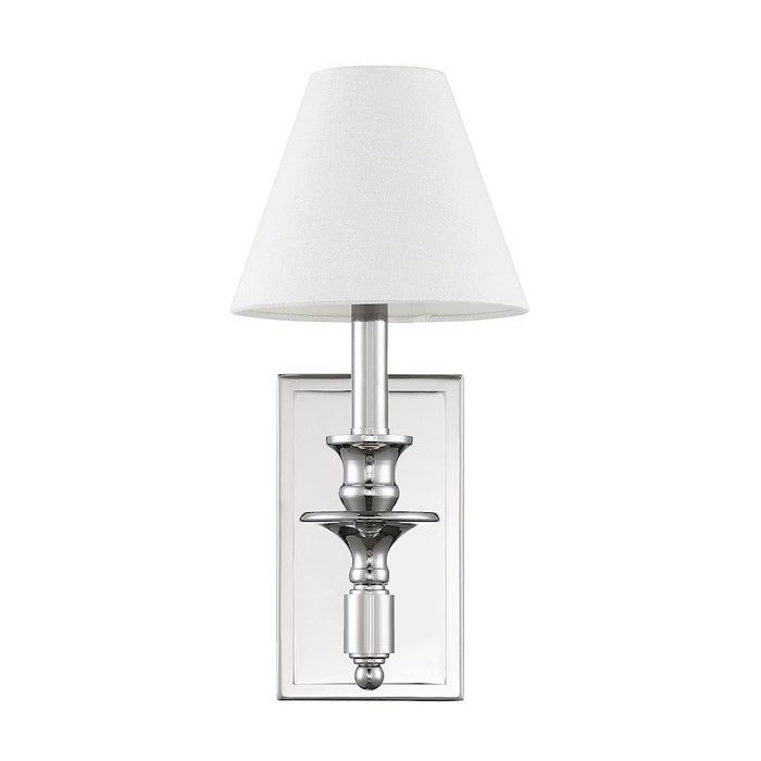 Savoy House Washburn 1-Light Wall Sconce, Polished Nickel