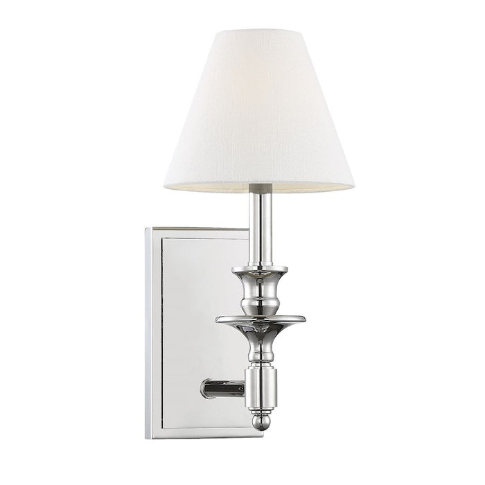 Savoy House Washburn 1-Light Wall Sconce, Polished Nickel