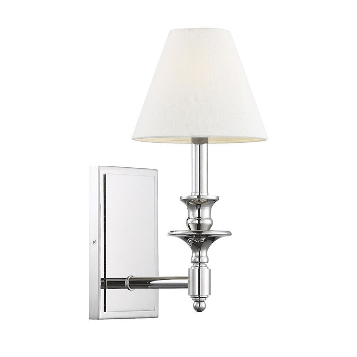 Savoy House Washburn 1-Light Wall Sconce, Polished Nickel