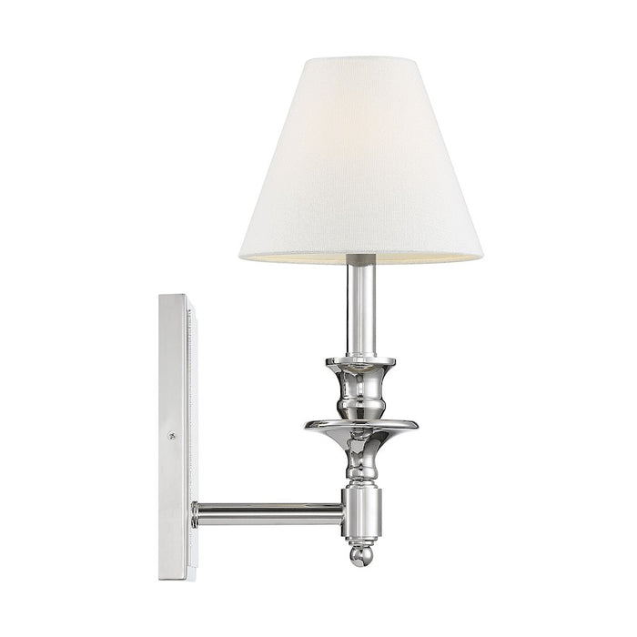 Savoy House Washburn 1-Light Wall Sconce, Polished Nickel