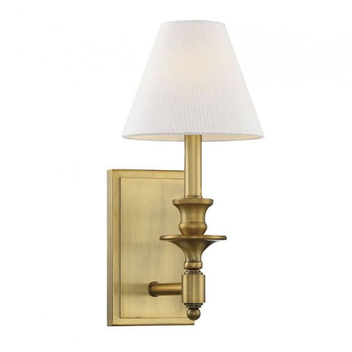 Savoy House Washburn 1-Light Wall Sconce, Warm Brass - 9-0700-1-322