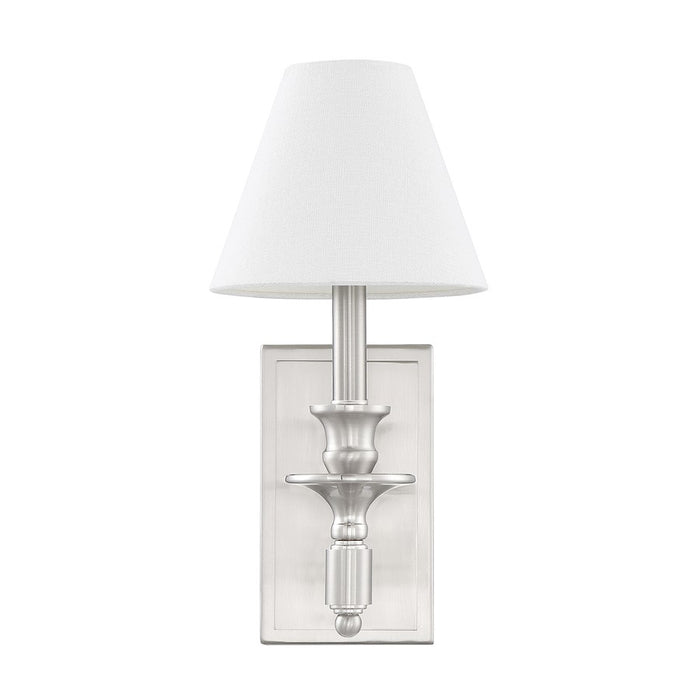 Savoy House Washburn 1-Light Wall Sconce, Satin Nickel