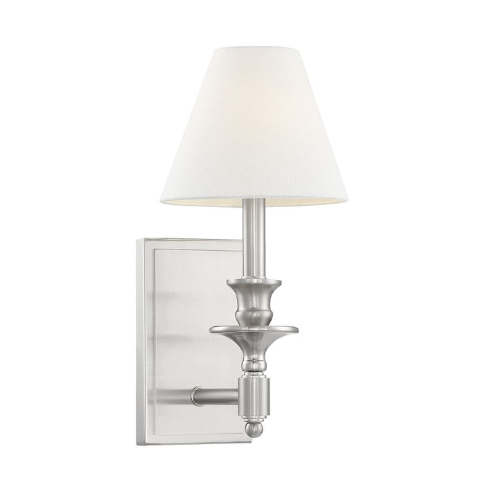 Savoy House Washburn 1-Light Wall Sconce, Satin Nickel