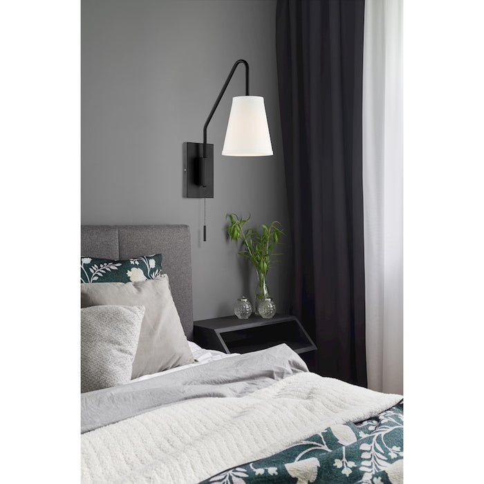 Savoy House Owen 1-Light Adjustable Wall Sconce, Matte Black