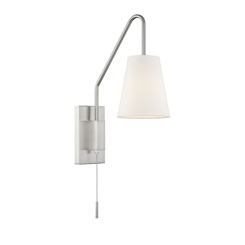 Savoy House Owen 1-Light Adjustable Wall Sconce, Satin Nickel