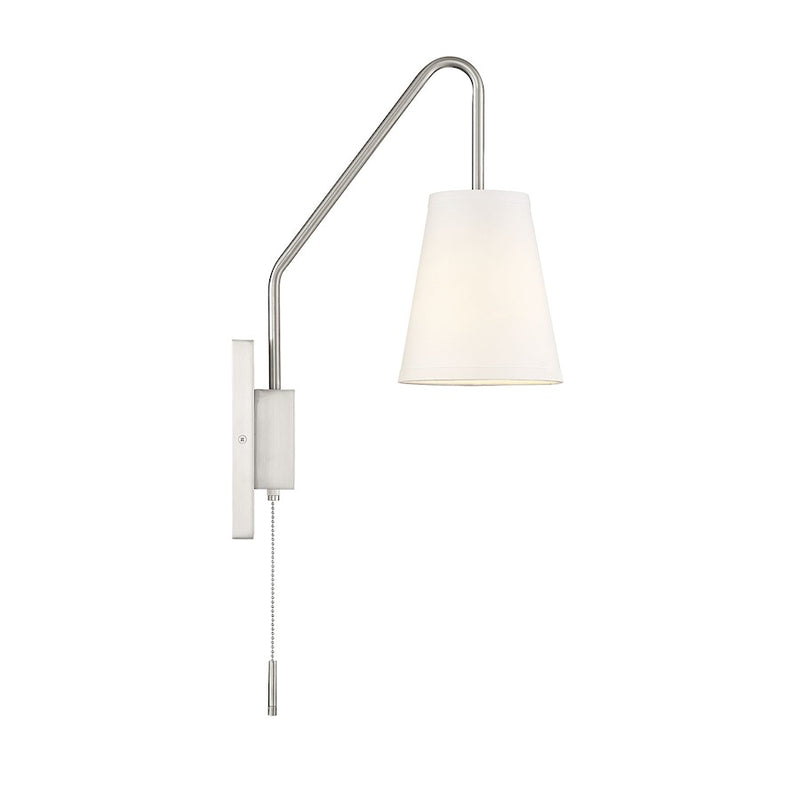 Savoy House Owen 1-Light Adjustable Wall Sconce, Satin Nickel