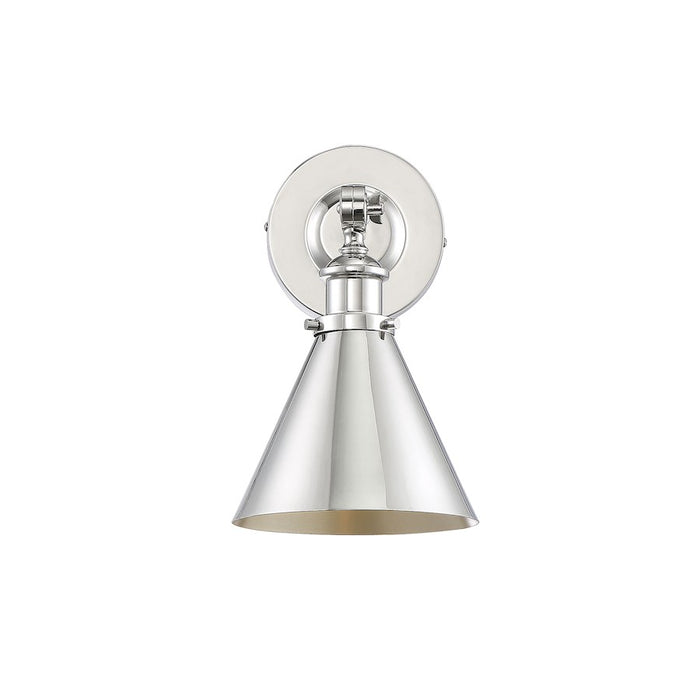 Savoy House Glenn 1-Light Adjustable Wall Sconce, Polished Nickel