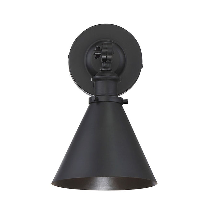 Savoy House Glenn 1-Light Adjustable Wall Sconce, Matte Black