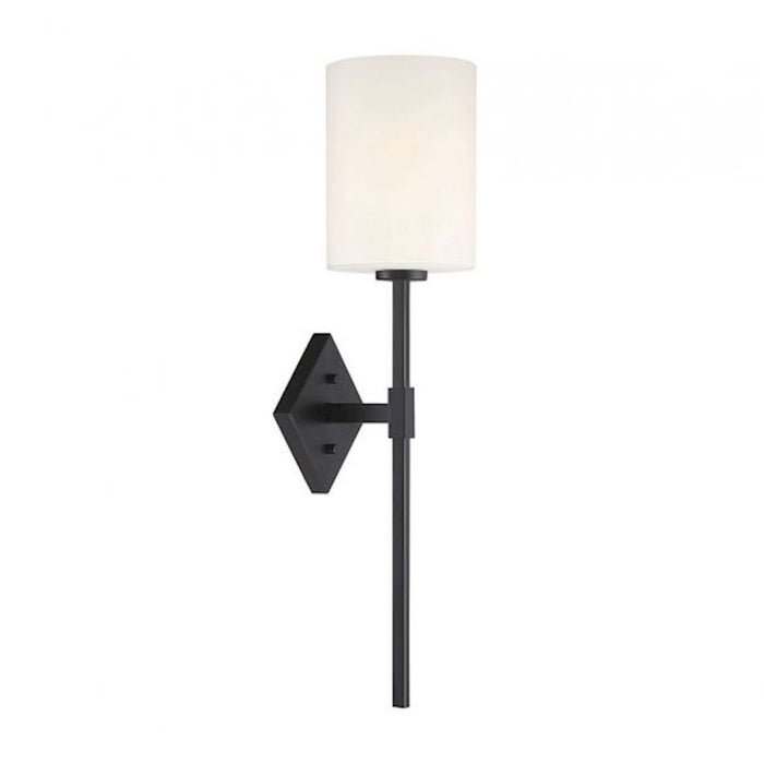 Savoy House Destin 1-Light Wall Sconce, Matte Black - 9-0902-1-89