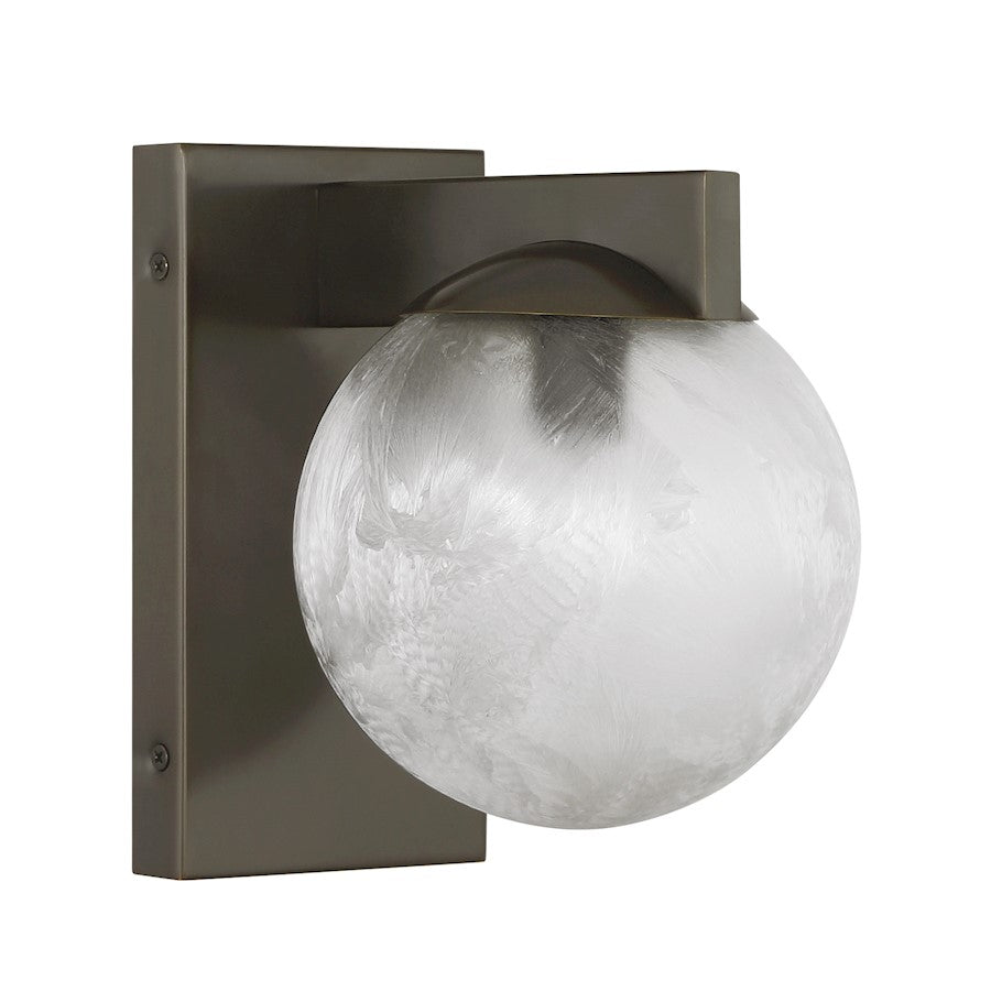 Savoy House Darien 1 Light Sconce, Mediterranean Bronze/Ice