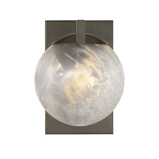 Savoy House Darien 1 Light Sconce, Mediterranean Bronze/Ice