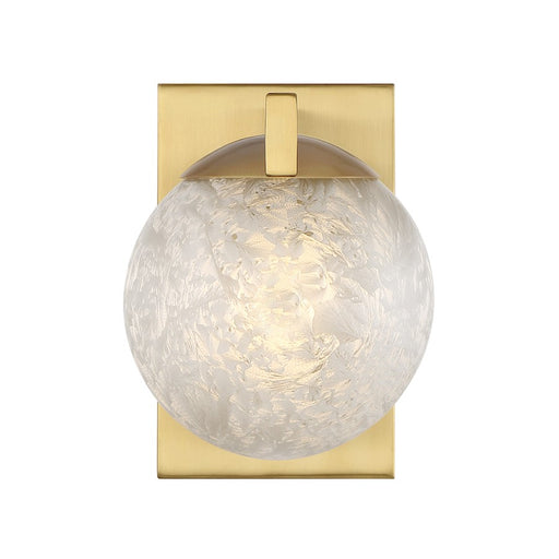 Savoy House Darien 1 Light Sconce, Warm Brass/Ice
