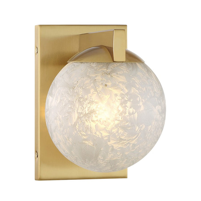 Savoy House Darien 1 Light Sconce, Warm Brass/Ice