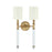 Savoy House Fremont 2-Light Wall Sconce, Warm Brass