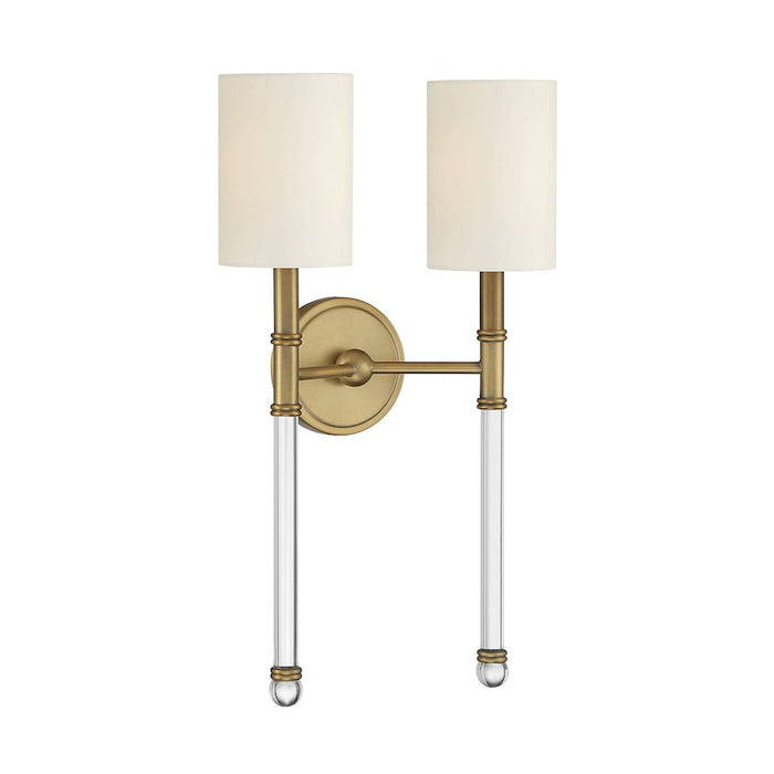 Savoy House Fremont 2-Light Wall Sconce, Warm Brass