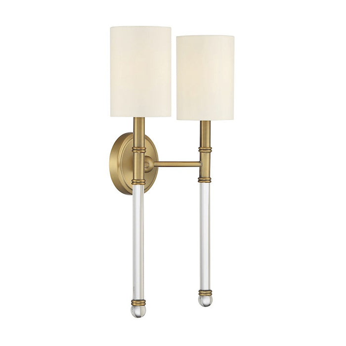 Savoy House Fremont 2-Light Wall Sconce, Warm Brass