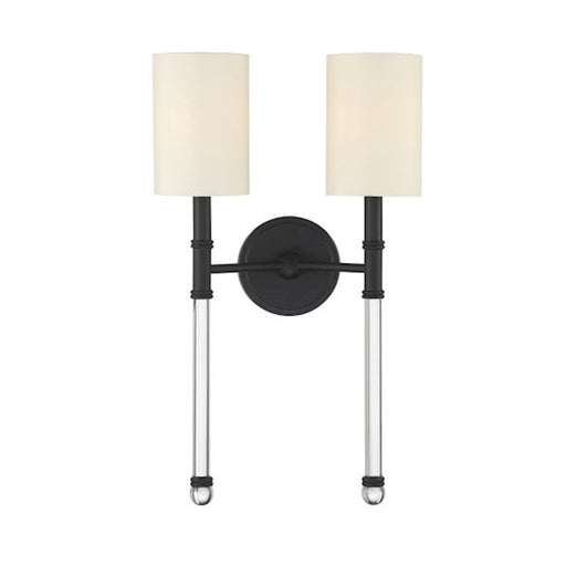 Savoy House Fremont 2-Light Wall Sconce, Matte Black - 9-103-2-89